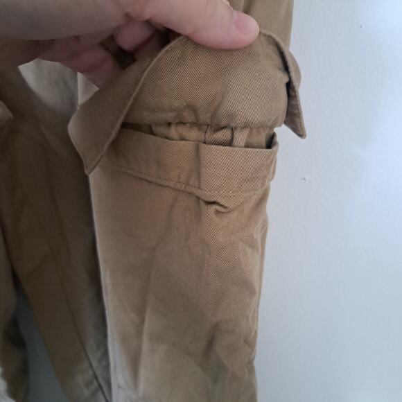 Old Navy Extra High Rise Taylor Straight Trouser Pants Tan Cargo Women's Medium - Picture 3 of 7